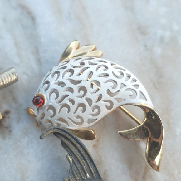 Lot of 4 Vintage Fish Brooches - Picture 4 of 8